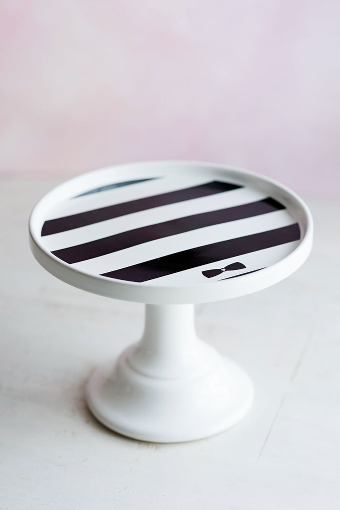 Love, Manuela Cake Plates Kakefat Bow & Stripes