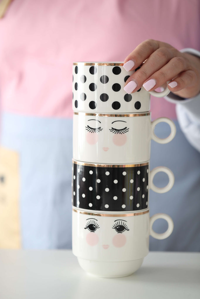 Love, Manuela Cups & Mugs Miss Étoile - Krus i et stativ Øyne og prikker