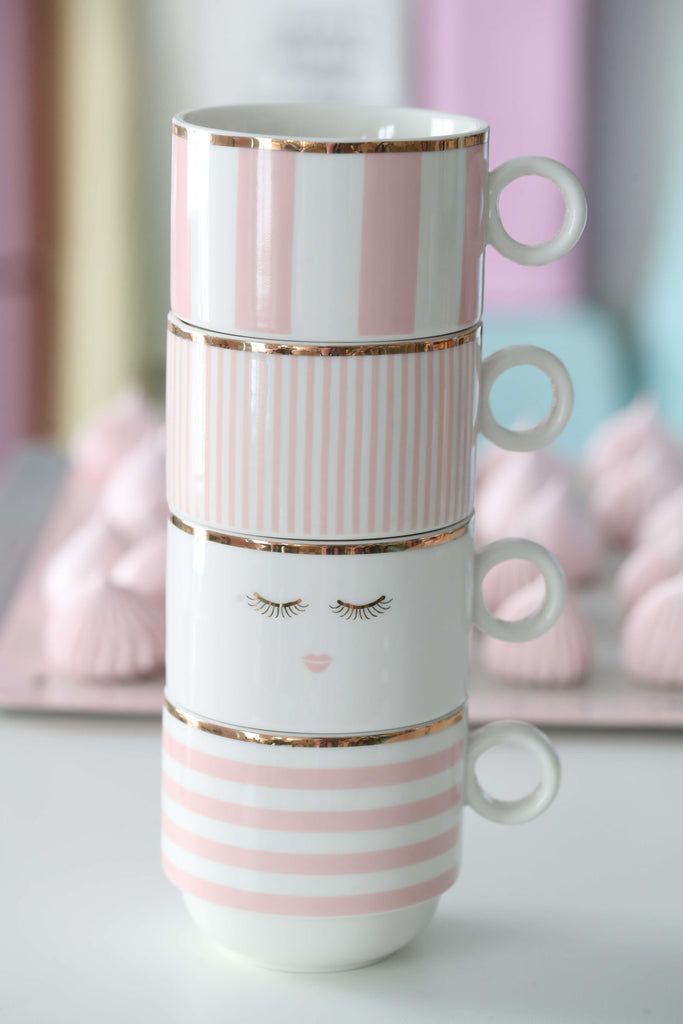 Love, Manuela Cups & Mugs Miss Étoile - Krus i stativ Stripe