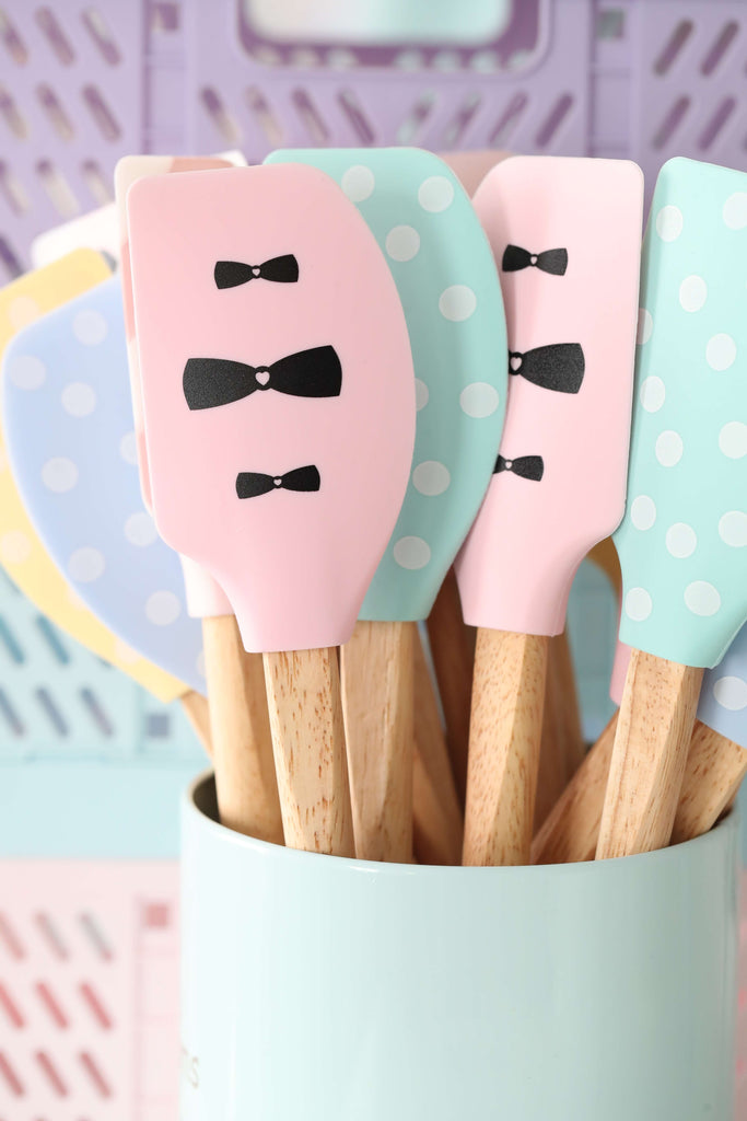 Love, Manuela Spatulas Love Manuela Stor Slikkepott, Rosa med 3 sløyfer